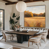 Large Wheat Field Painting Fields of Gold Wall Art Landscape Art Minimalist Fine Art For Sale