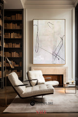 White Abstract Painting White Minimalist Painting Large White Abstract Painting For Sale