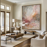 Minimalist Abstract Colorful Universe Painting, Large Vertical Texture Wall Art ArtExplore