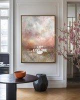 Minimalist Colorful Universe Painting, Large Vertical Texture Wall Art ArtExplore