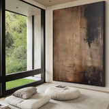 Minimalist Earth-Tone Canvas for Living Room or Hotel Lobby | ArtExplore
