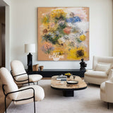 Minimalist Floral Abstract Art, Expressive Textured Oil Painting – ArtExplore