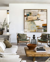 Minimalist Wabi-Sabi Oil Canvas, Rich Texture Wall Art for Big Spaces – ArtExplore