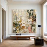 Modern Beige Floral Abstract Painting for Living Room, Canvas Art – ArtExplore