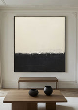 Modern Black And White Texture Oil Painting Large Canvas Art Wabi-sabi Minimalist Textured Paintings