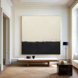 Modern Black And White Texture Oil Painting Large Canvas Art Wabi-sabi Minimalist Textured Paintings