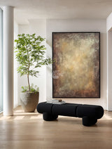 Modern Brown Wabi-Sabi Painting | Elegant Large Vertical Texture ArtExplore