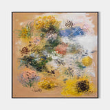 Modern Colorful Floral Wall Art Large Textured Oil Painting Abstract Wall Art – ArtExplore