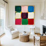 Large Colorful Texture Wall Painting Large Vibrant Rich Texture Canvas Art For Livingroom