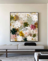 Modern Floral Abstract Painting for Living Room, Textured Canvas – ArtExplore