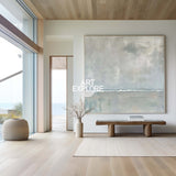 Modern Green Thick Texture Art Painting Abstract Wall Art Light Green Canvas Wall Art For Livingroom