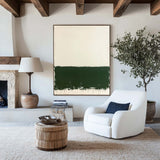 Modern Green White Canvas Art Green Texture Wall Art Green Wabi-sabi Canvas Art Minimalist Wall Art