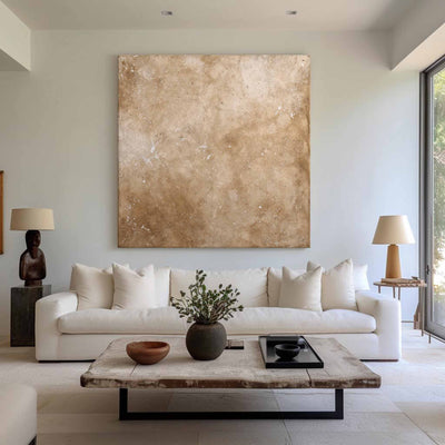 Modern Handmade Oil Painting in Brown Tones, Minimalist Texture for Interior Decor – ArtExplore