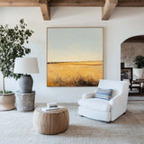 Large Wheat Field Landscape Art Painting Countryside Wall Art Minimalist Wall Art For Livingroom