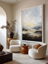 Modern Minimalist Landscape Canvas | Large Textured Wall Art ArtExplore