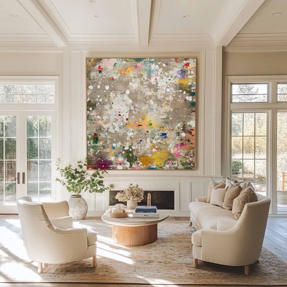 Modern Neutral Abstract Wall Art, Brown Textured Canvas for Hallway or Lounge – ArtExplore