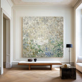 Modern Sage Green Abstract Painting for Large Spaces, Rich Texture – ArtExplore