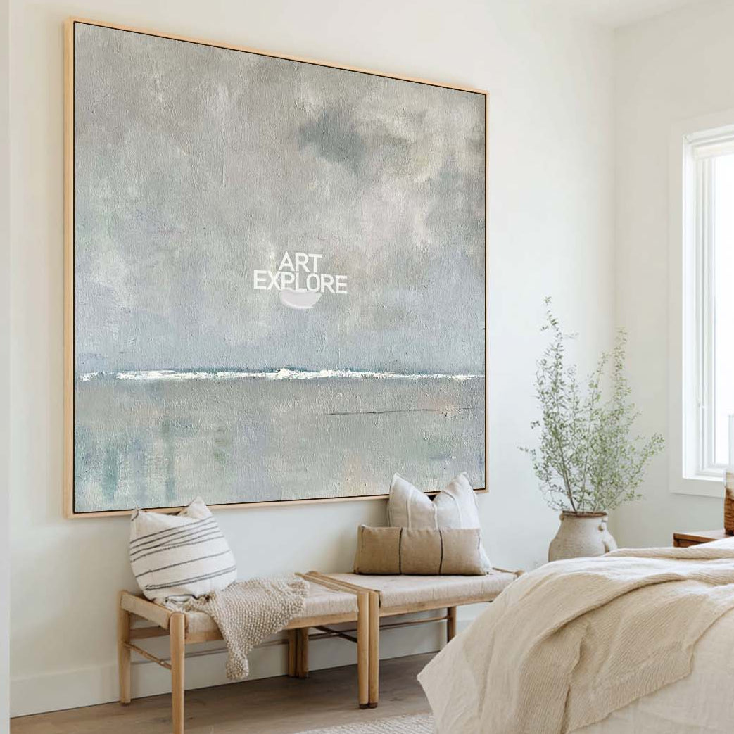 Modern Sage Green Texture Art Painting Netural Abstract Wall Art Sage Green Canvas Wall Art For Sale | Artexplore