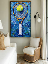 Tennis Painting Rich Textured Sport Fine Art for Tennis Lovers Modern Sport Wall Art | Artexplore