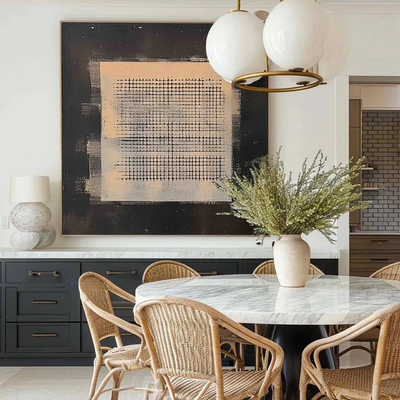 Modern Textured Square Painting for Minimalist Home Aesthetic | ArtExplore