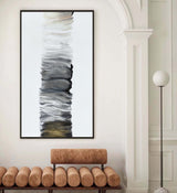 Modern Vertical Brush Line Painting | Minimalist Textured Art | ArtExplore