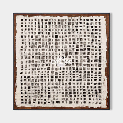 Modern Wabi-Sabi Square Texture Painting for Minimalist Large Wall Decor – ArtExplore