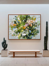 Modern Wabi Sabi Flower Painting Large Handcrafted Heavy Texture Statement