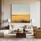 Large Wheat Field Landscape Art Painting Countryside Wall Art Minimalist Wall Art For Livingroom