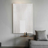 Large White Abstract Painting White Minimalist Painting White 3D Textured Painting Modern abstract painting Living Room Minimalist Art