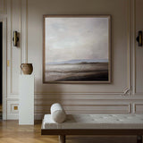 Modern Abstract Art Brown Landscape Canvas Painting Rich Textured Painting For Livingroom