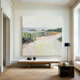 Natural Scenery Painting Beige Texture Landscape Livingroom Wall Art Luxury Modern Abstract Painting