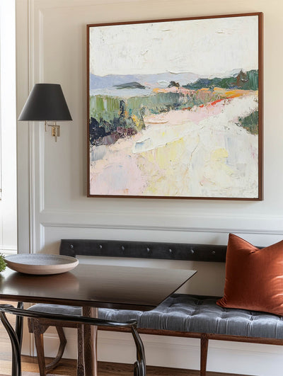 Natural Scenery Painting Beige Texture Landscape Livingroom Wall Art Luxury Modern Abstract Painting