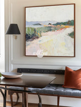 Natural Scenery Painting Beige Texture Landscape Livingroom Wall Art Luxury Modern Abstract Painting