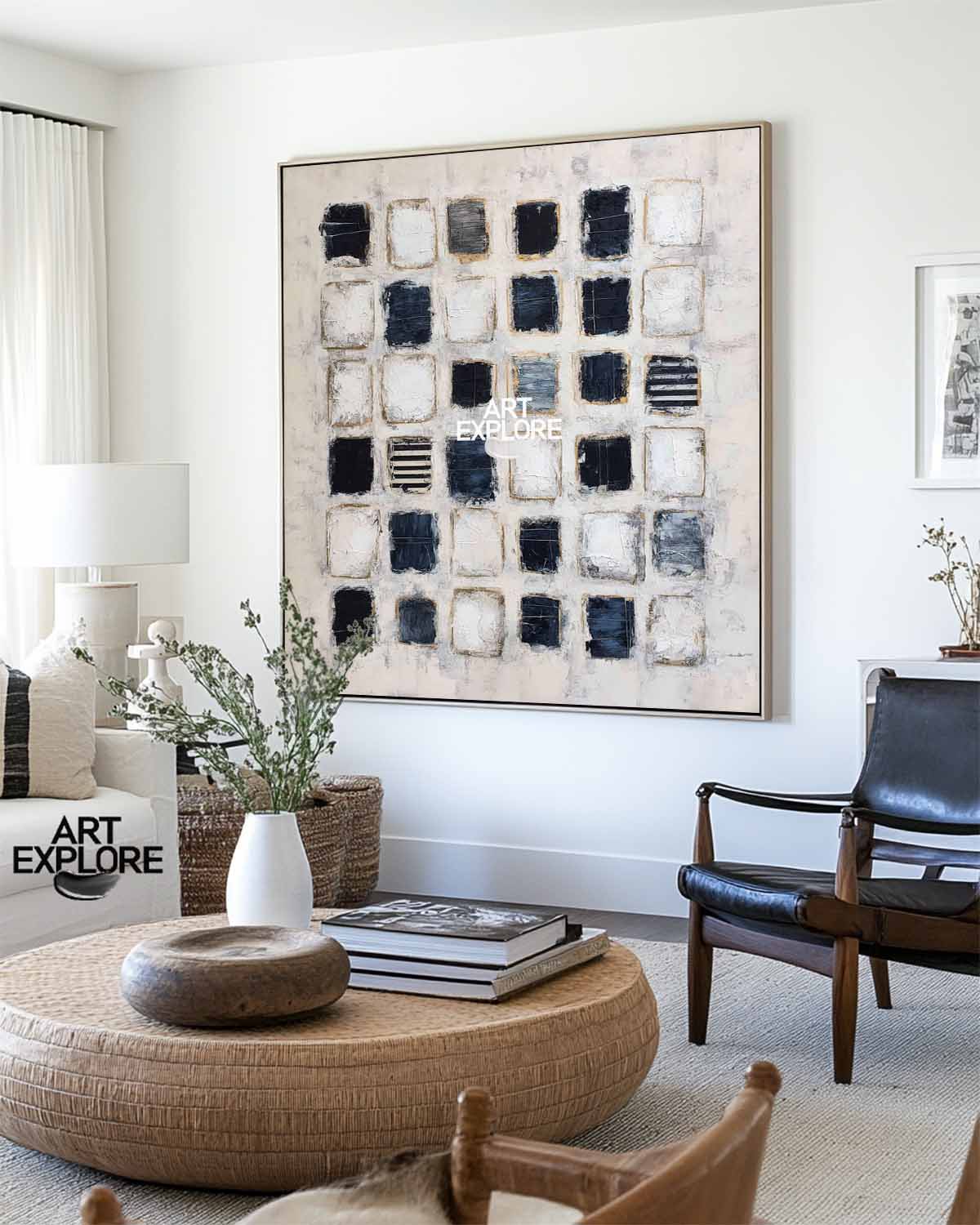 Neutral Toned Modern Texture Artwork for Minimalist Home Design | ArtExplore