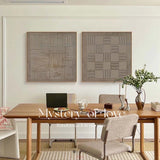 Wabi-sabi Set of 2 Brown Plaster Painting Brown Plaster Minimalist Diptych Textured Painting