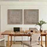 Wabi-Sabi Set of 2 Brown plaster abstract art 2 piece minimalist painting plaster canvas wall art