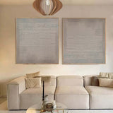 Wabi-Sabi Brown Minimalist Painting Modern Plaster Painting Abstract Framed Art For Sale