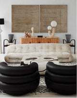 Wabi-Sabi Brown Wall Art Set of 2 Plaster Painting Brown abstract art 2 piece minimalist painting