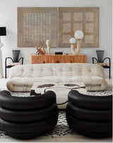 Wabi-Sabi Diptych Plaster Painting Set of 2 Brown abstract art 2 piece minimalist painting