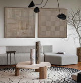 Wabi-sabi Set of 2 Brown Plaster Painting Brown Plaster Minimalist Diptych Textured Painting