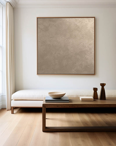Organic Minimalist Oil Painting for Modern Homes & Hotels – Wabi-Sabi Style | ArtExplore