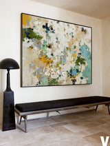 Original Large Colorful Textured Abstract Art for Living Room Wall Decor | ArtExplore