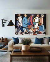 Original Urban Pop Art on Canvas – Modern Large Wall Decor for Lounge, Hallway, or Dining Room