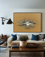 Oversized Lotus Water Garden Painting – Modern Handmade ArtExplore Wall Art