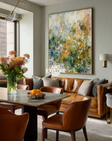 Oversized Marigold Yellow Botanical Painting Custom Wildscape Decor