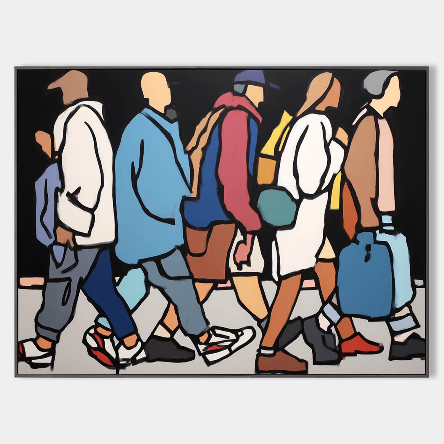 Oversized Urban Artwork – Colorful Pop Canvas Art for Modern Hallway, Office & Large Living Walls