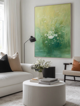 Oversized Vertical Canvas – Botanical Landscape Painting for Entryway or Dining Room – ArtExplor