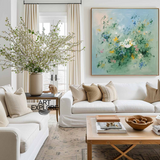 Oversized Wabi-Sabi Wall Art | Abstract Green Home Décor | ArtExplore