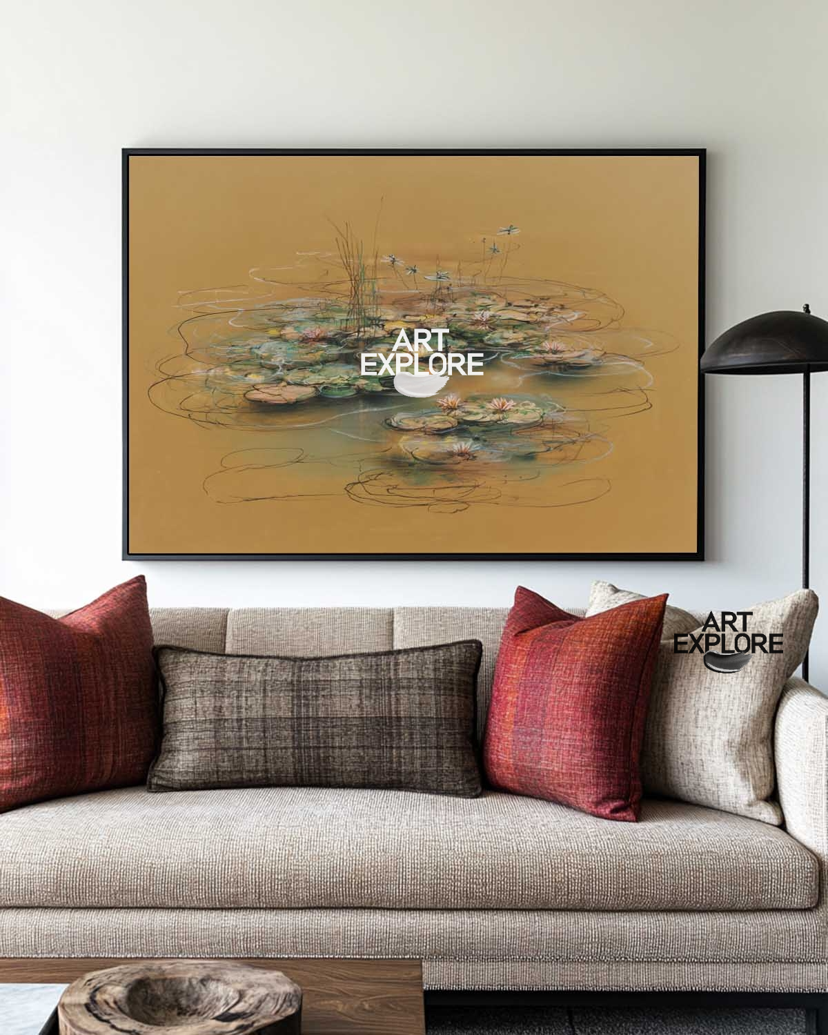 Serene Pond Scene Artwork – Horizontal Wall Canvas for Home by ArtExplore
