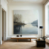 Serene River Valley Painting for Modern Living Room Wall – ArtExplore